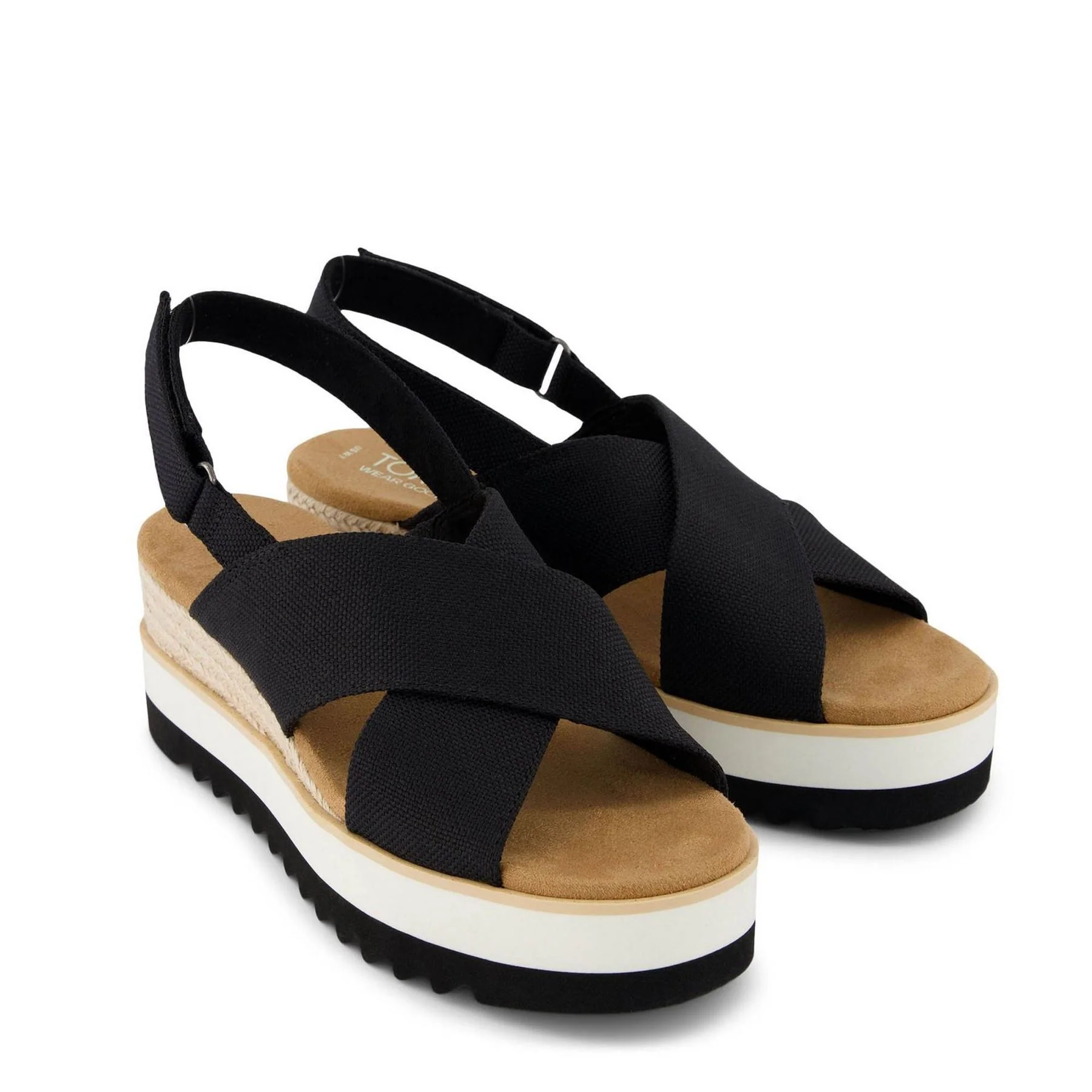 Toms Diana Crossover Strap Open Toe Flat Sandals - Image 8