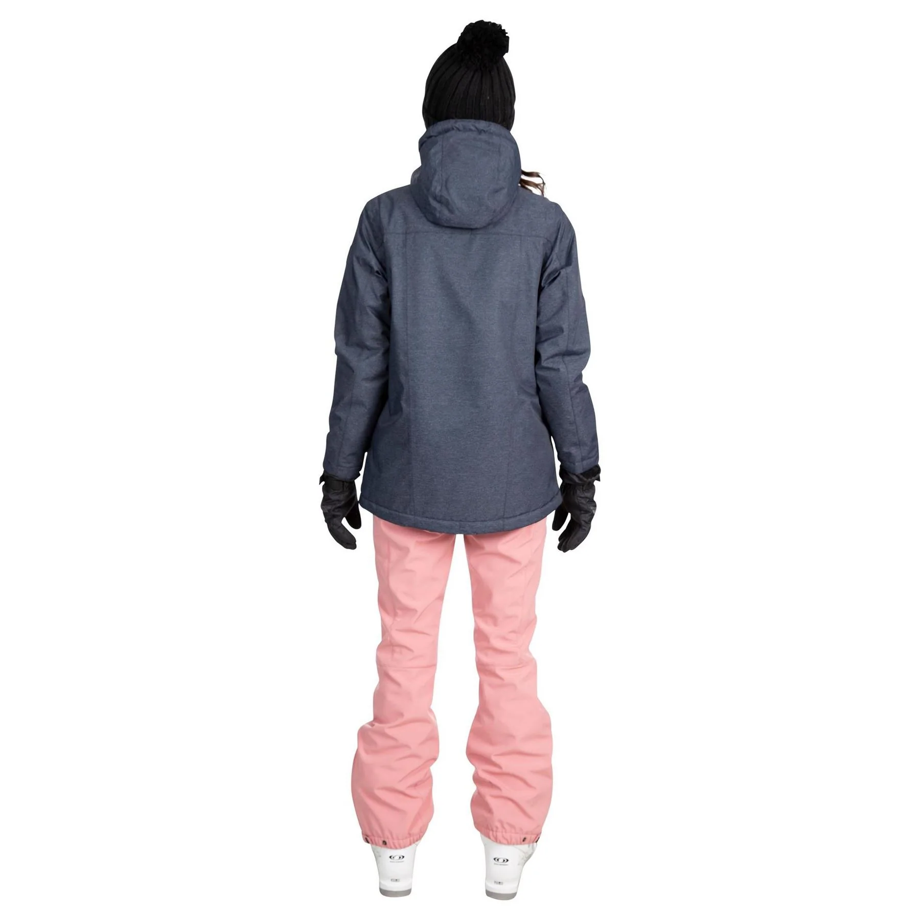 Trespass Signal Heathered Patterned Hooded Ribbed Cuff Ski Jacket - Image 4