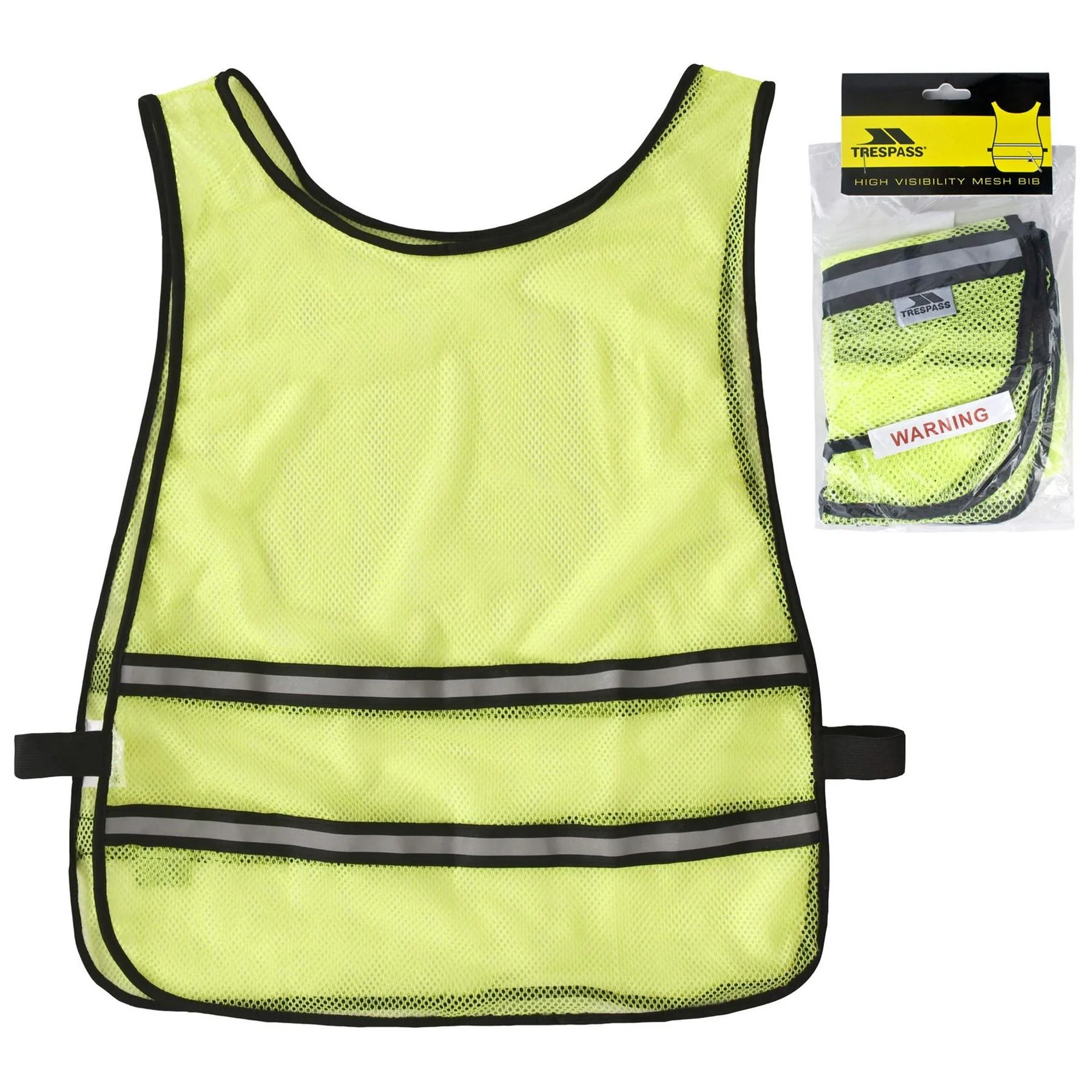Trespass Visible Reflective Ribbon Solid Patterned Training Bib - Image 3
