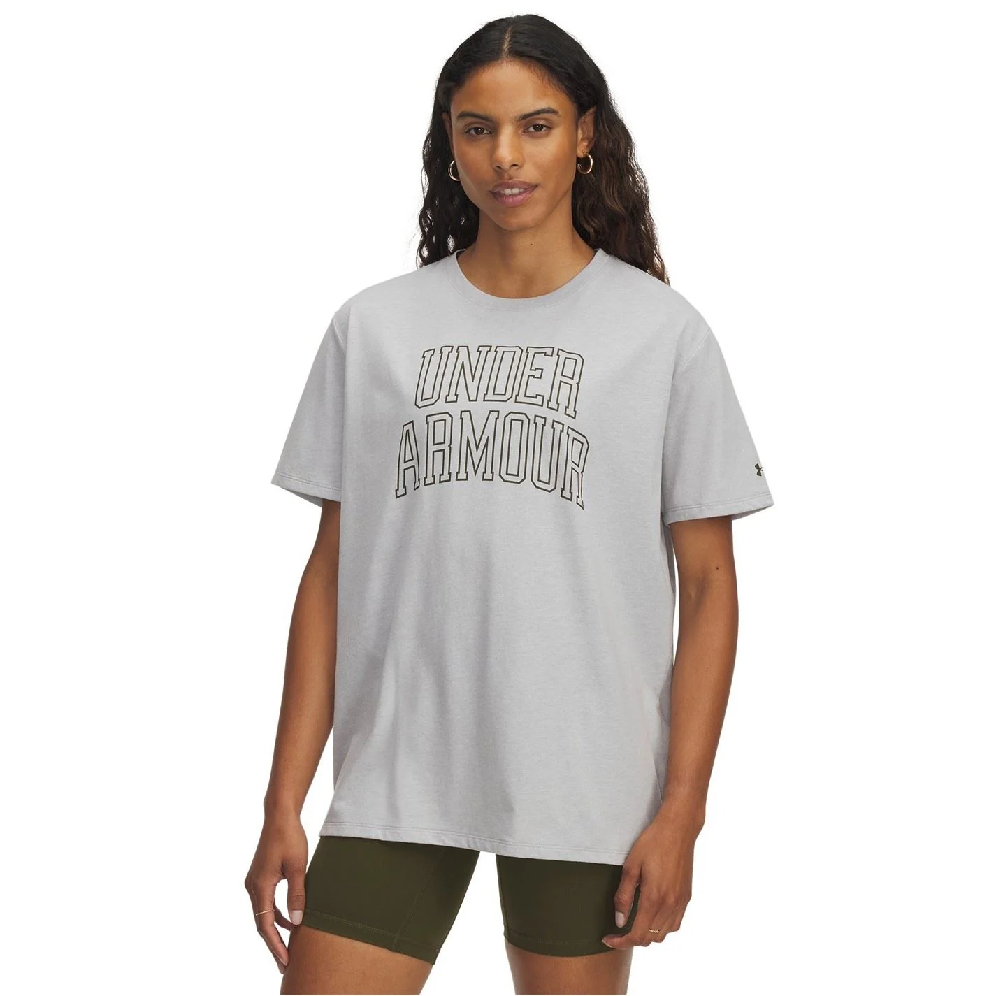 Under Armour Campus UA Rival Wordmark Relaxed Fit Crew Neck Short Sleeve T-Shirt - Image 4
