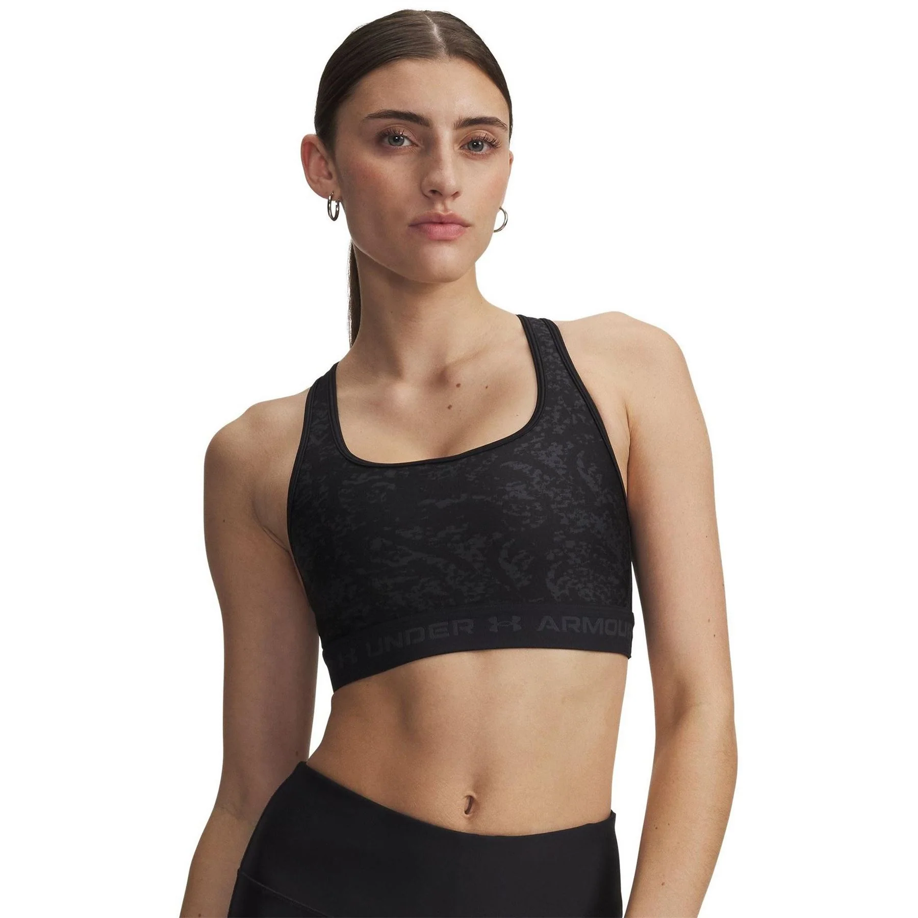 Under Armour Crossbodyack Mid Print Medium Impact Sports Bra - Image 3