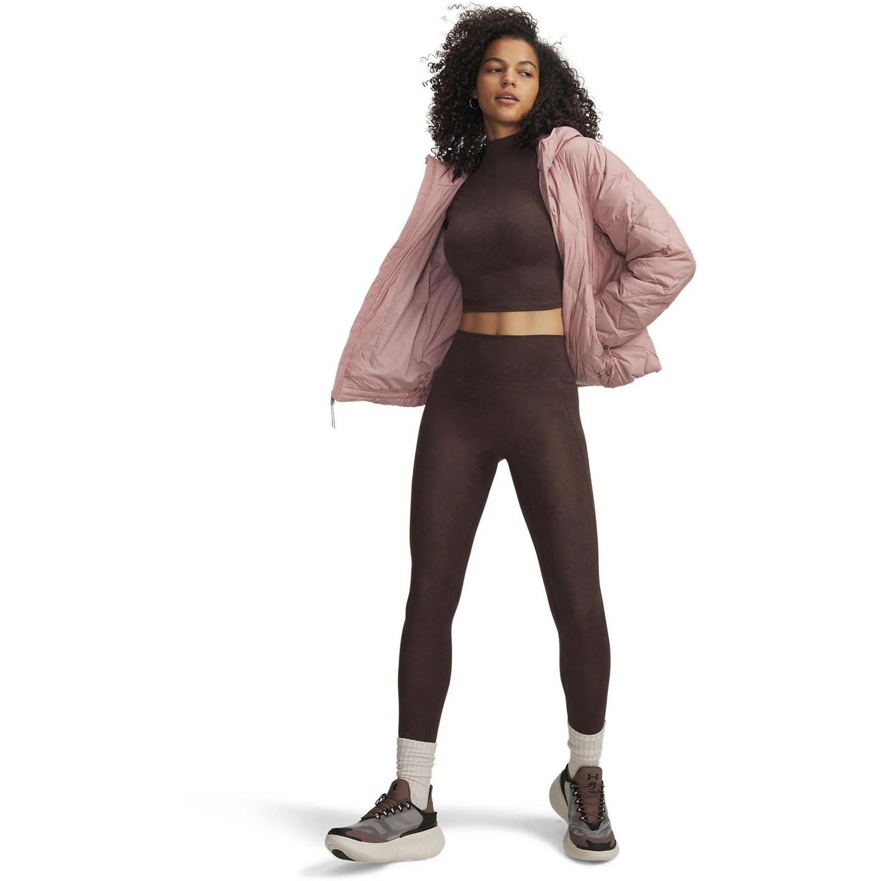 Under Armour Meridian Suede Effect Leggings - Image 4