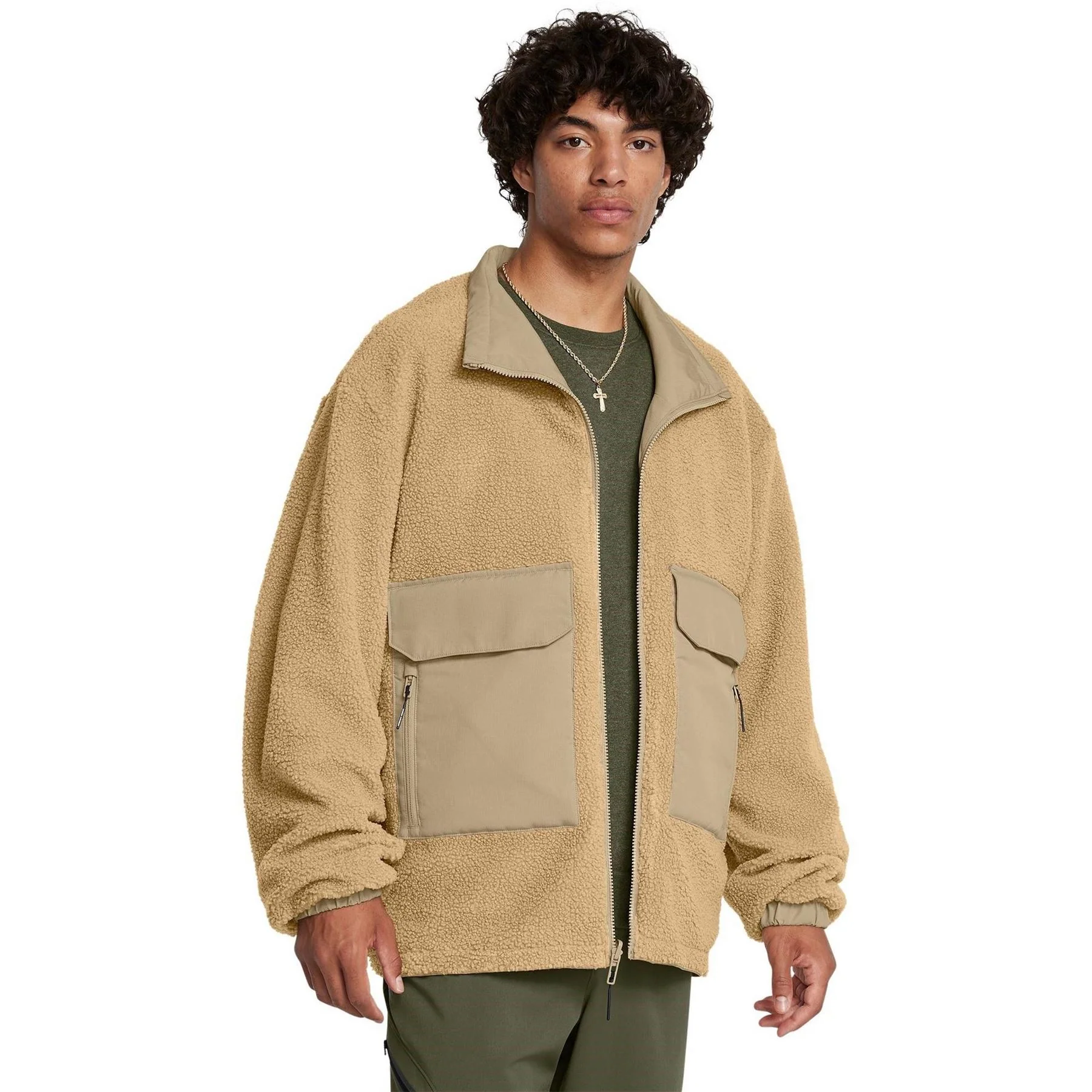Under Armour Mission Solid Patterned Softshell Jacket with Chest Pocket - Image 5