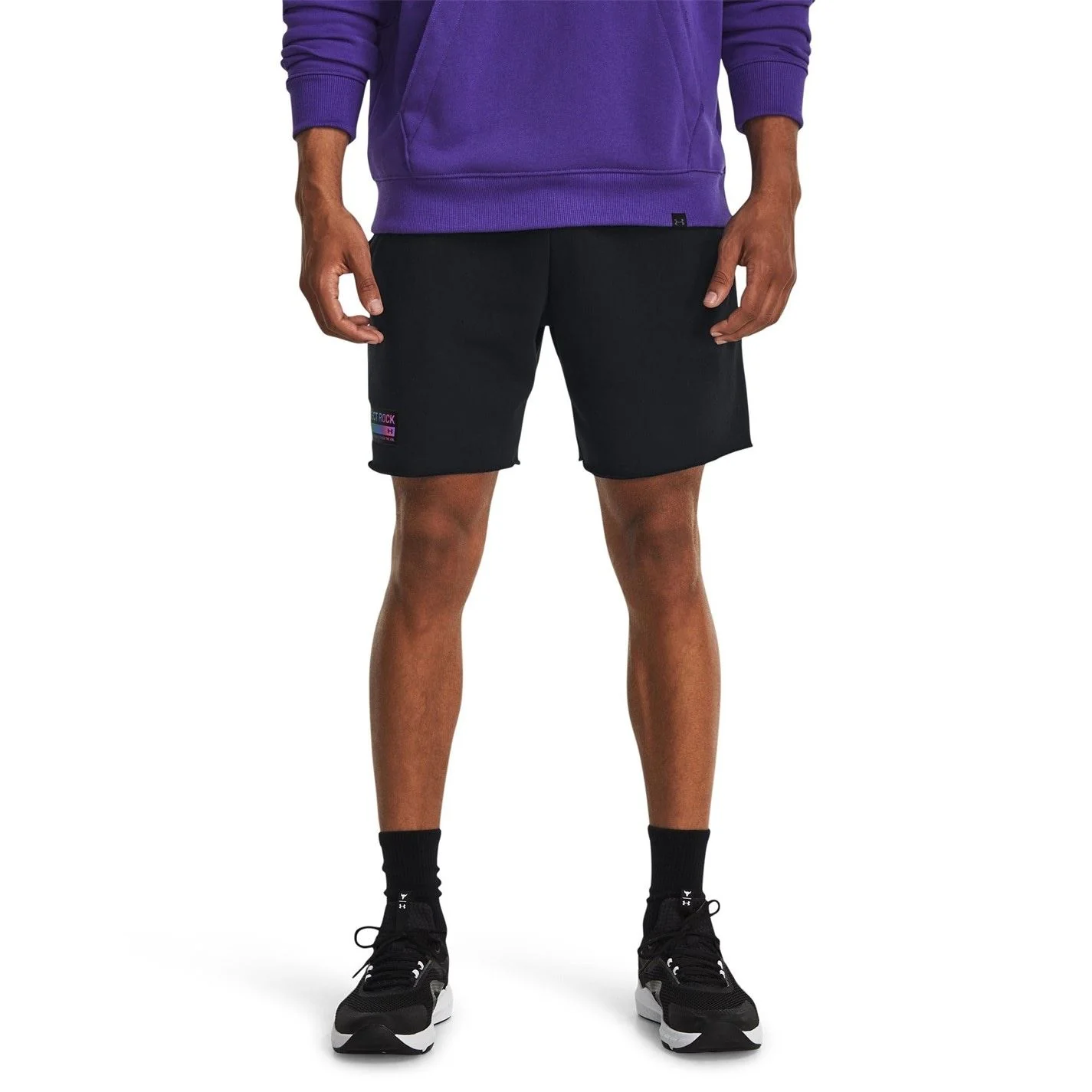 Under Armour Project Rock Terry Fitness Shorts with Elasticated Waistband - Image 3
