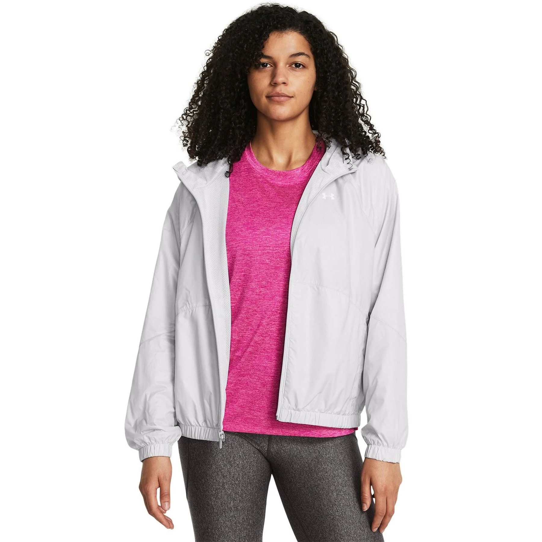 Under Armour Rival Sport Water Resistant Wind Resistant Long Sleeve Hooded Oversized Fit Windbreaker - Image 15