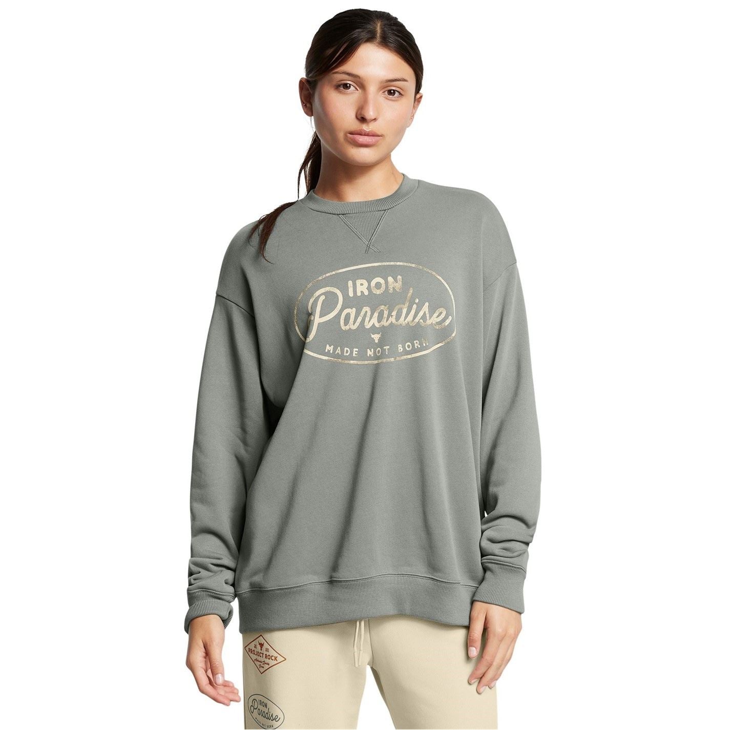 Under Armour Rock Lettering Relaxed Fit Drop Shoulder Long Sleeve Crew Neck Sweatshirt - Image 8