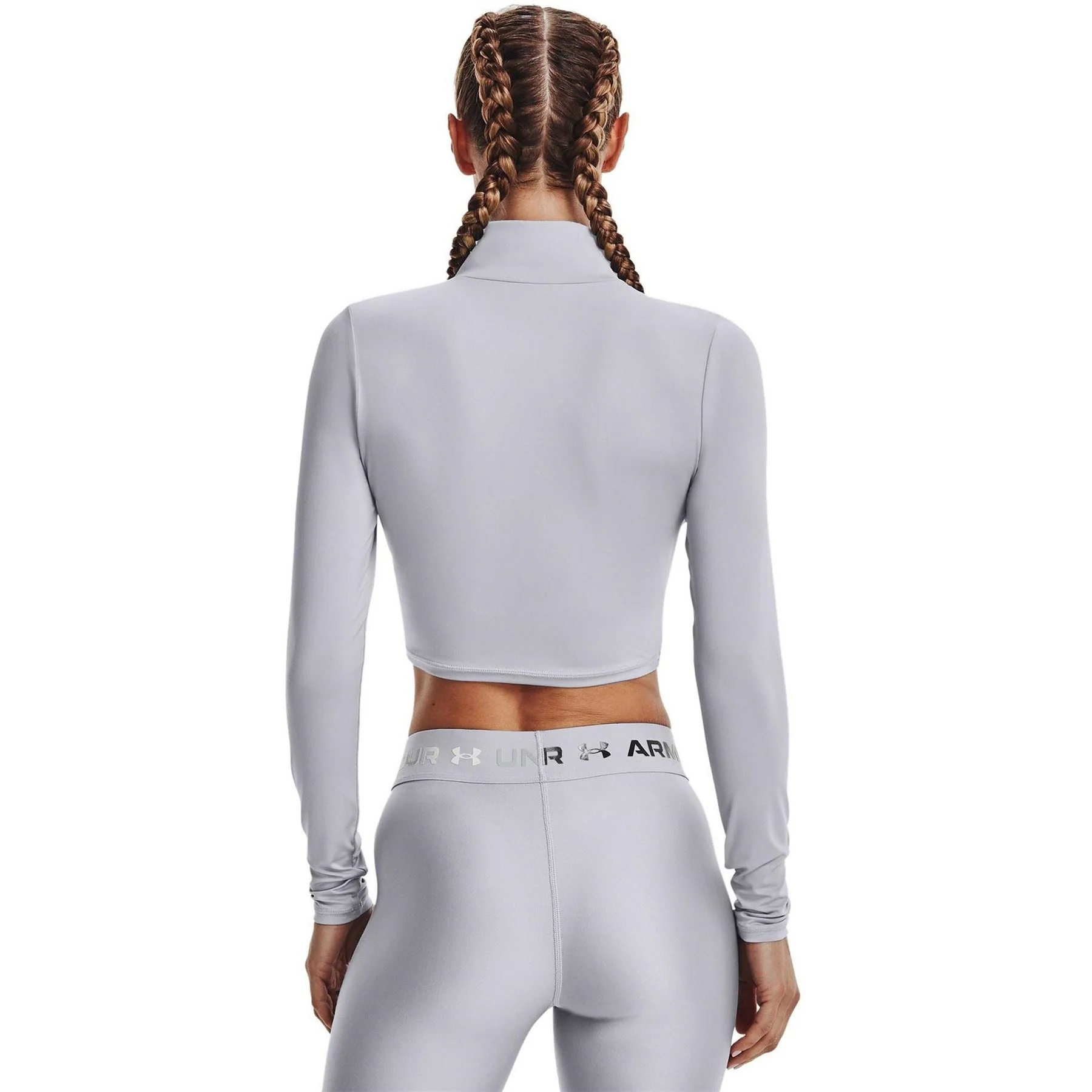 Under Armour Shine Crop Quarter Zip Fleece Top - Image 4