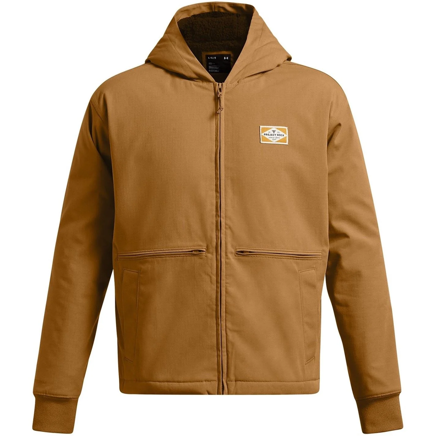 Under Armour Solid Patterned Hooded Ribbed Cuff Workwear Jacket