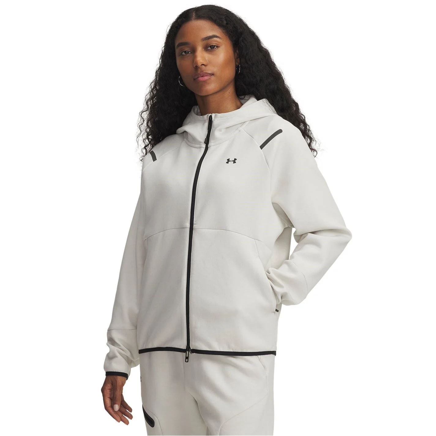 Under Armour Unstoppable Hooded Full Zipper Solid Patterned Sweat Jacket - Image 43