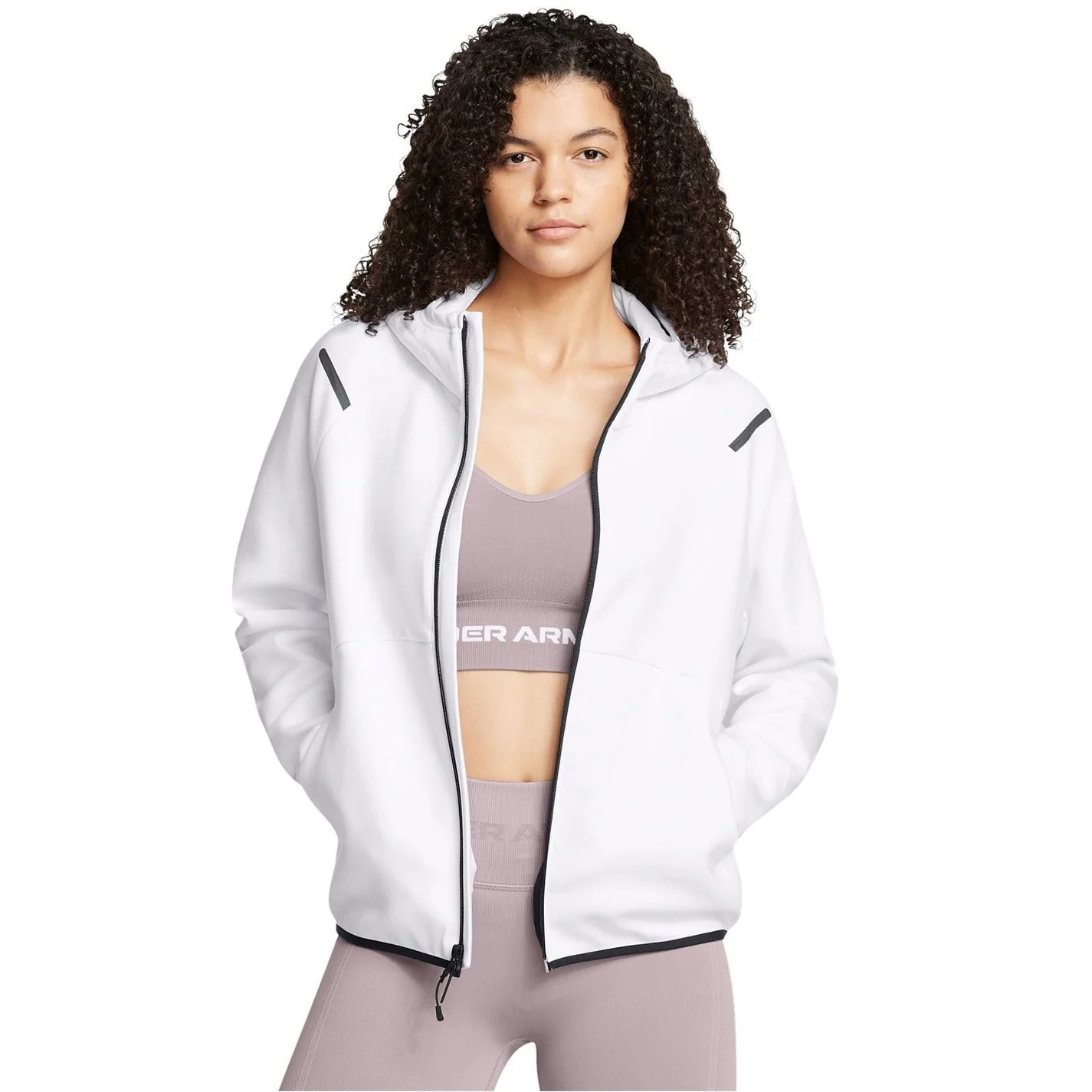 Under Armour Unstoppable Hooded Full Zipper Solid Patterned Sweat Jacket - Image 6