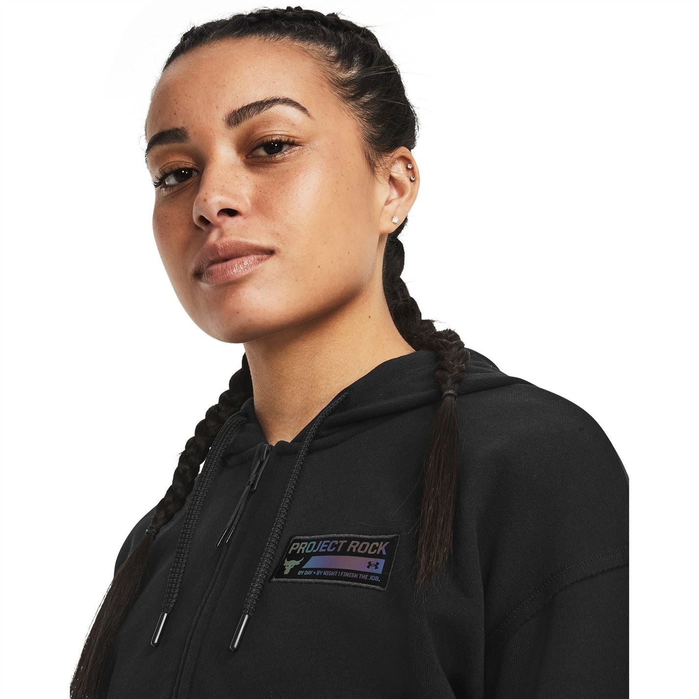 Under Armour Womens Armour Pjt Rck Hw Terry FulL-Zip Q4 Fleece - Image 5