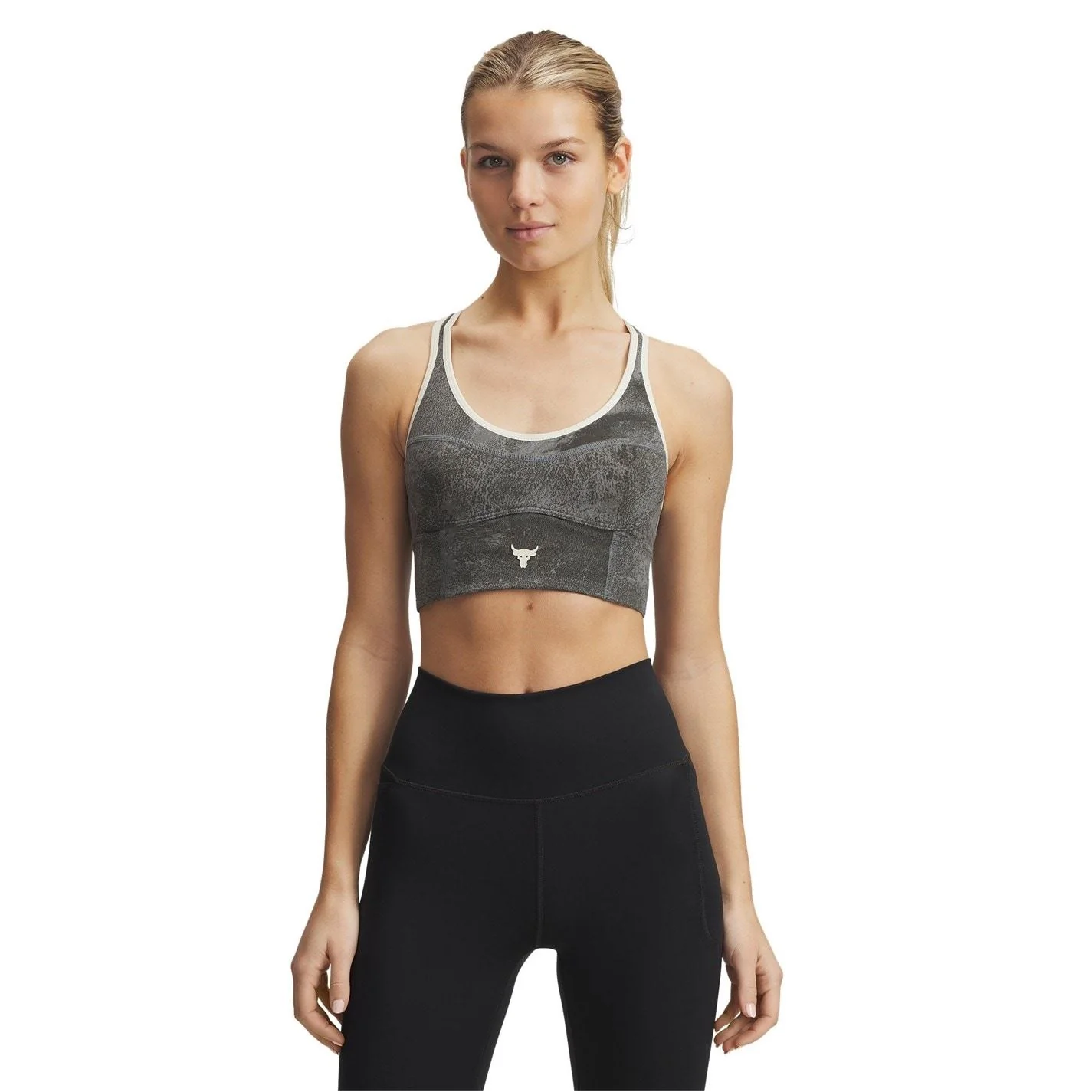 Under Armour Womens Armour Pjt Rck Lg Ll Infty Pt Bra Medium Impact Sports - Image 11
