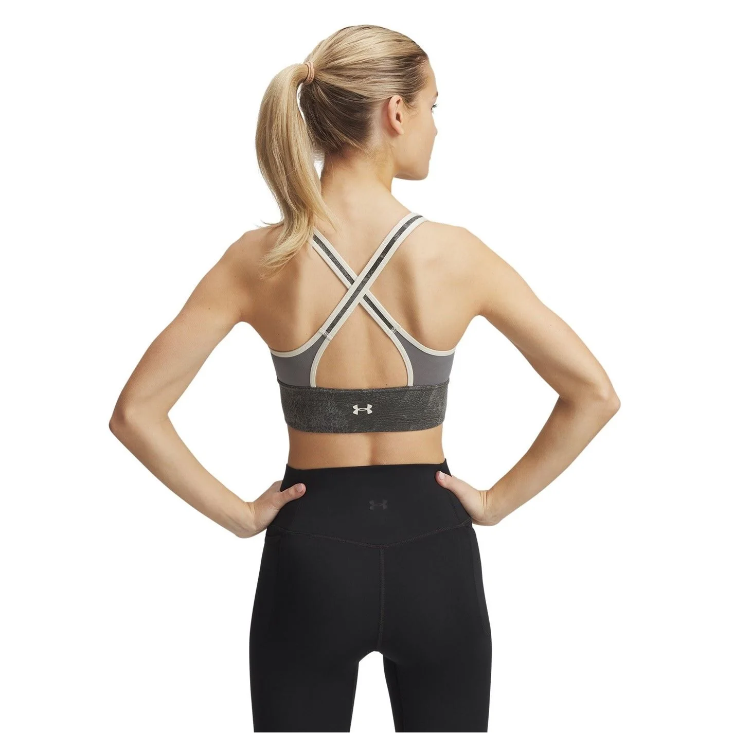 Under Armour Womens Armour Pjt Rck Lg Ll Infty Pt Bra Medium Impact Sports - Image 12