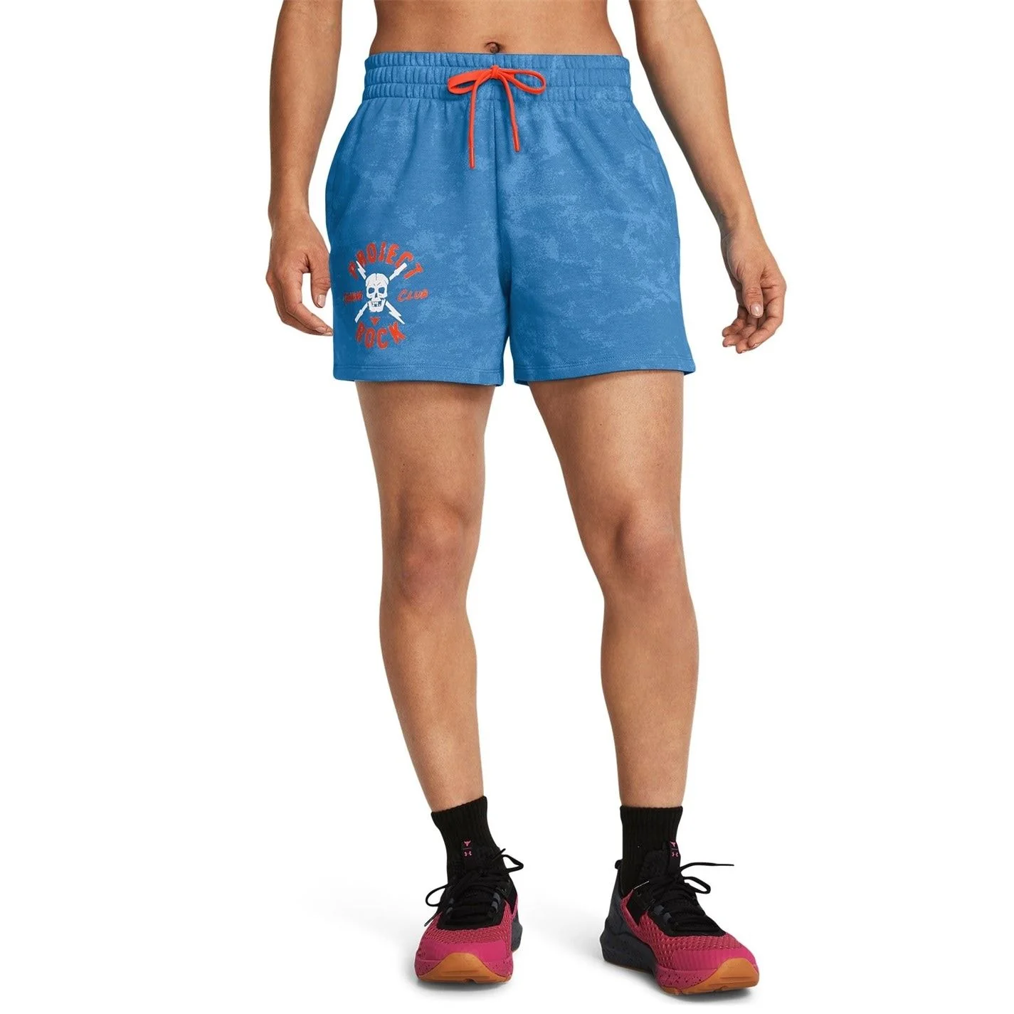 Under Armour Womens Armour Pjt Rck Undrgrnd Terry Shorts Gym Shorts - Image 3