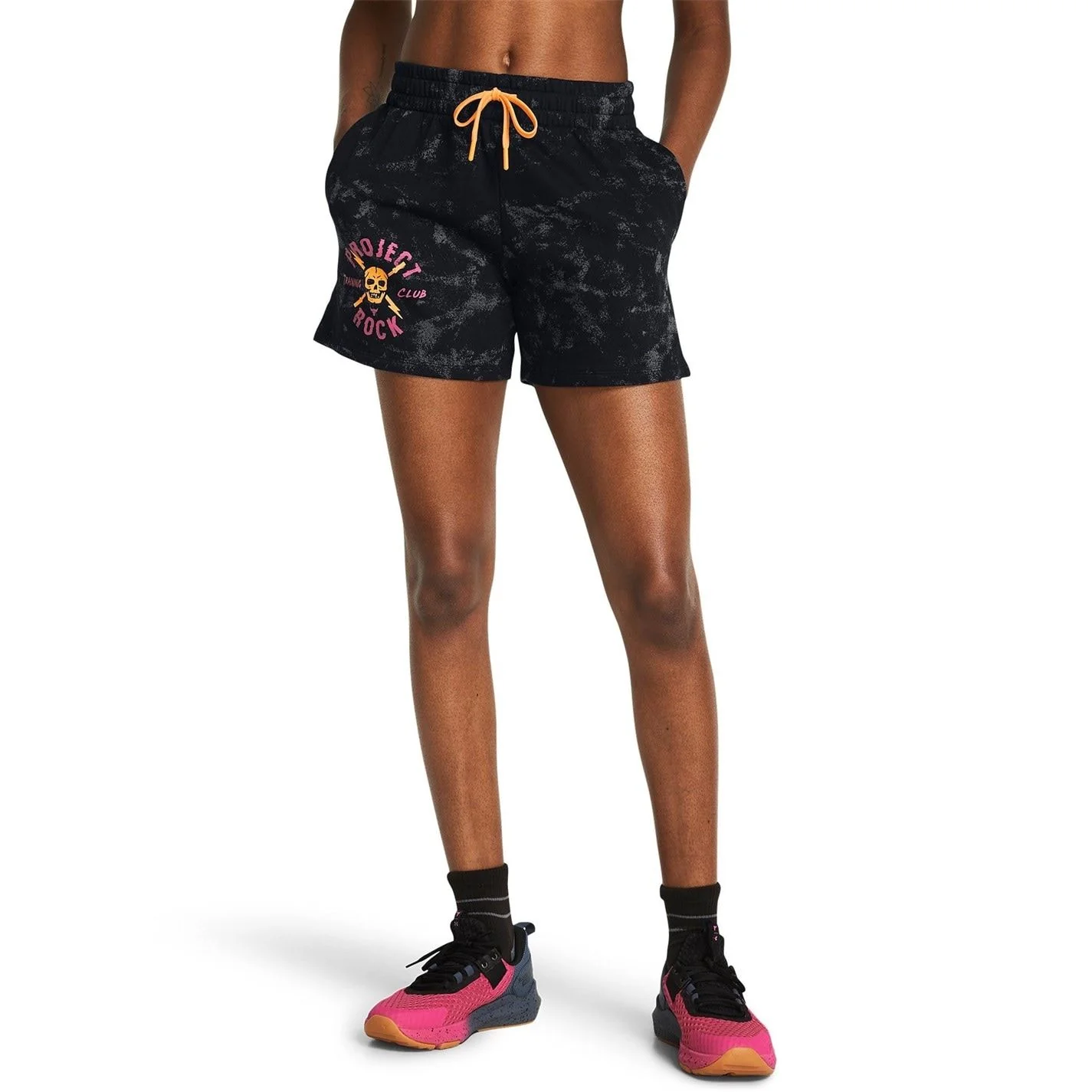 Under Armour Womens Armour Pjt Rck Undrgrnd Terry Shorts Gym Shorts - Image 9