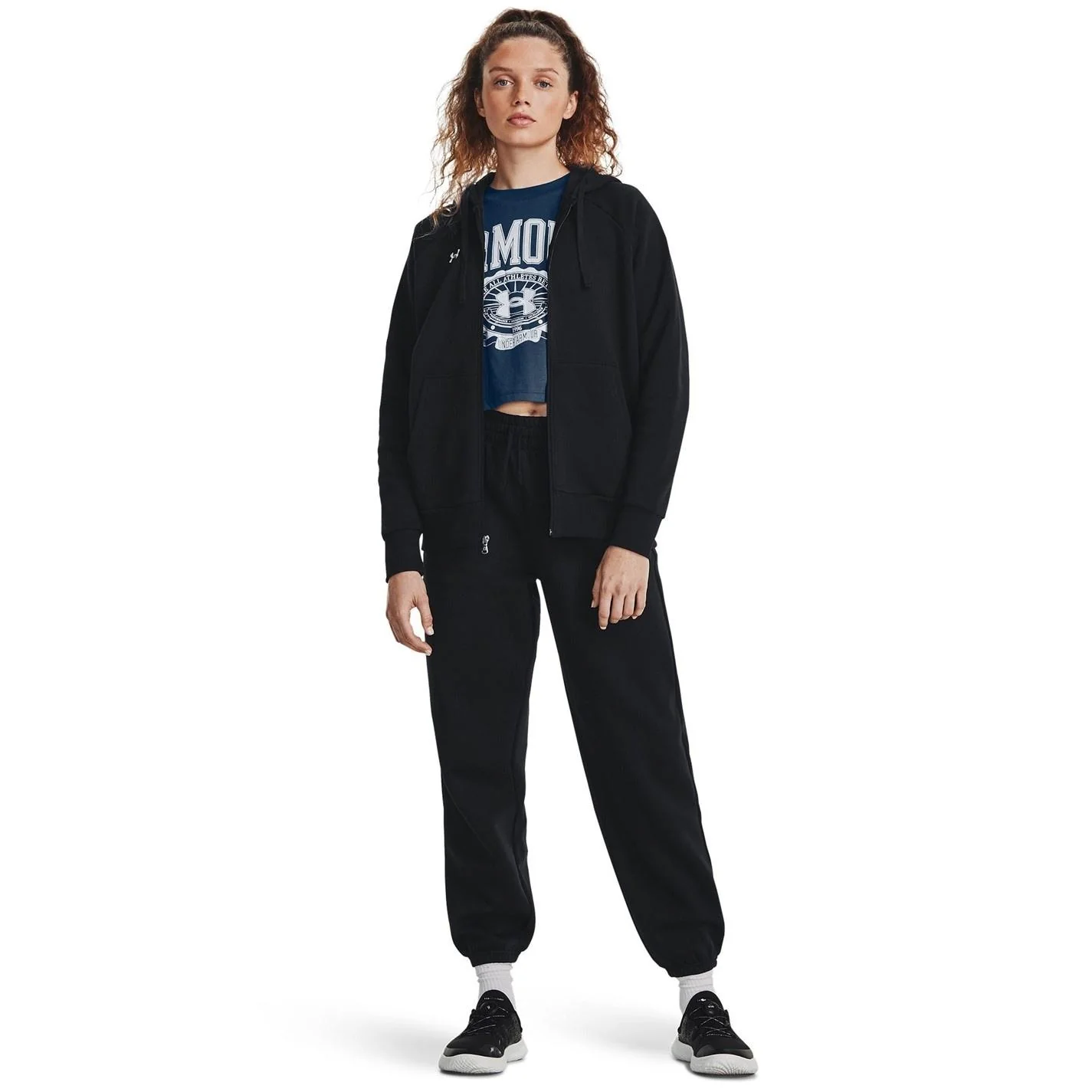 Under Armour Womens Rival Fleece Full Zip Hoodie - Image 4