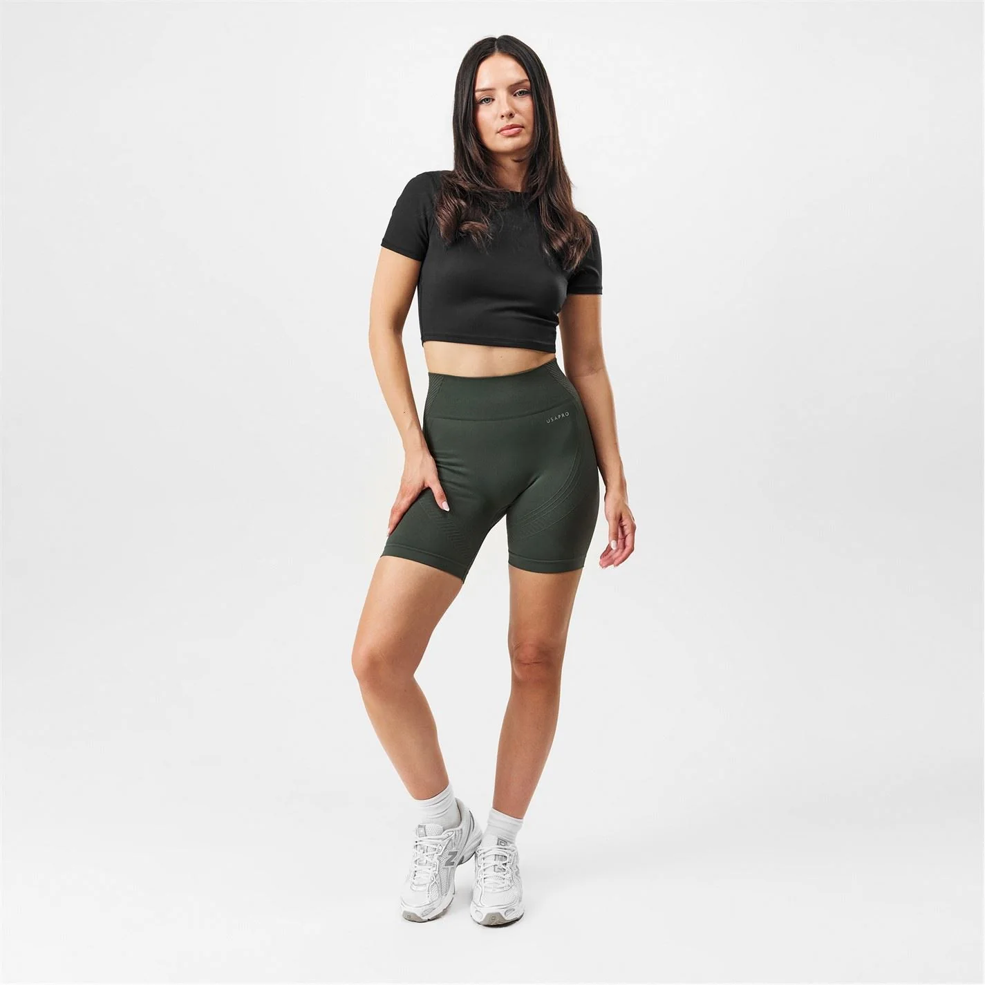 USA Pro Pro Seamless Longline Cycling Shorts Womens - Image 12
