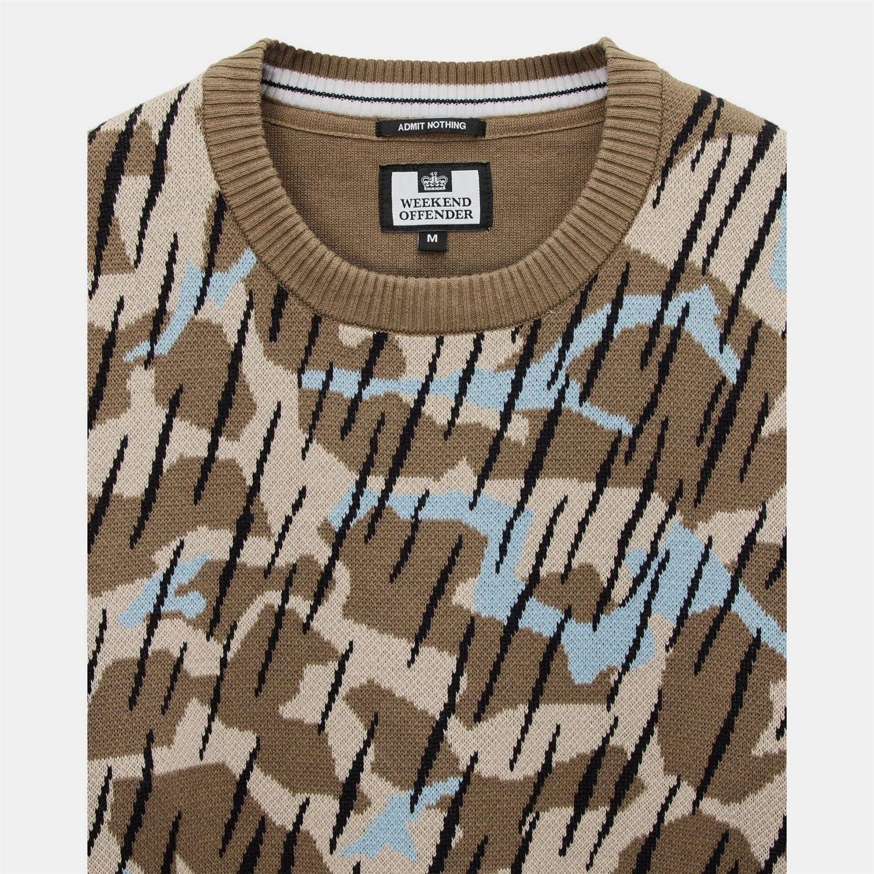 Weekend Offender Difranco Camo Knit Sweater - Image 4