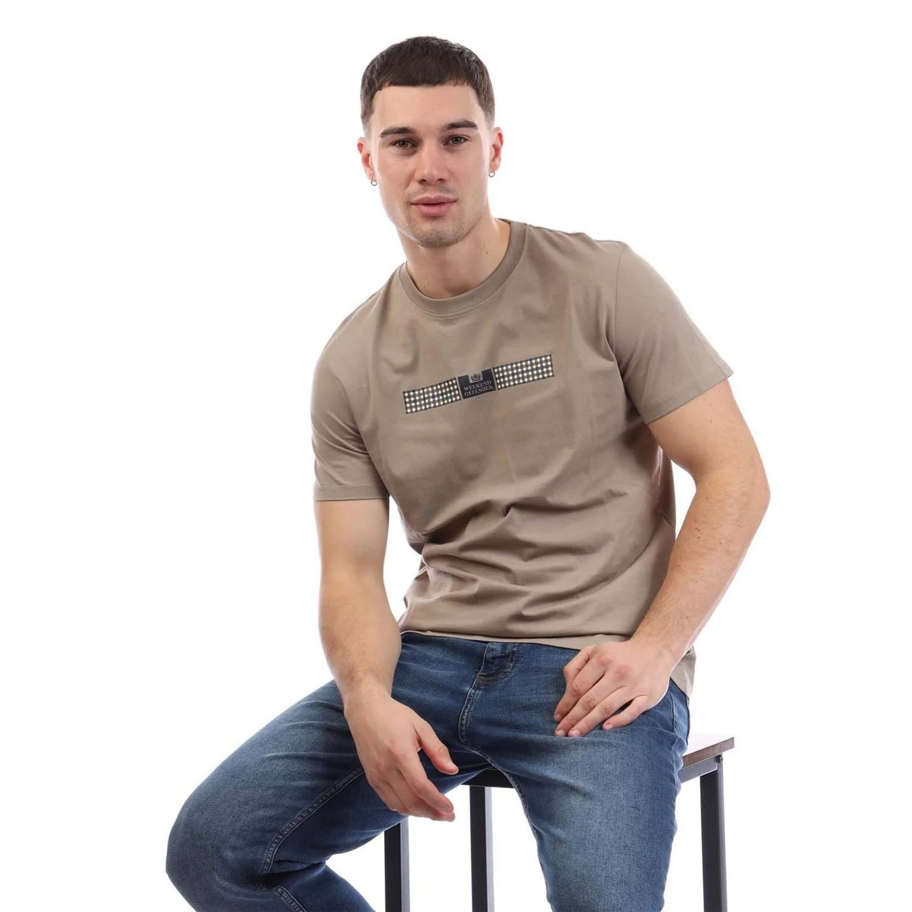 Weekend Offender Shareck Check T Shirt - Image 4