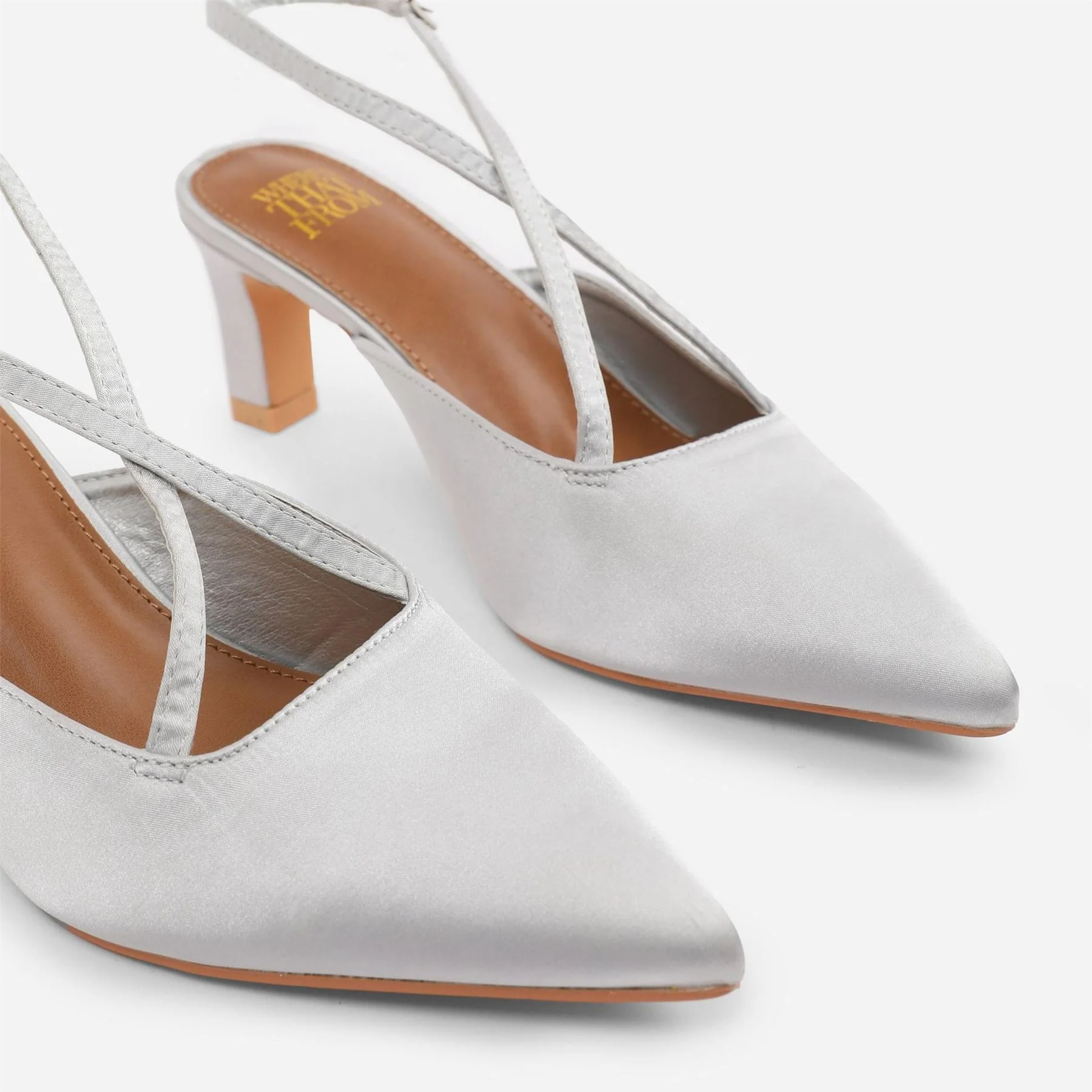 Wheres That From Raizel P High Heel Metallic Slingbacks - Image 2
